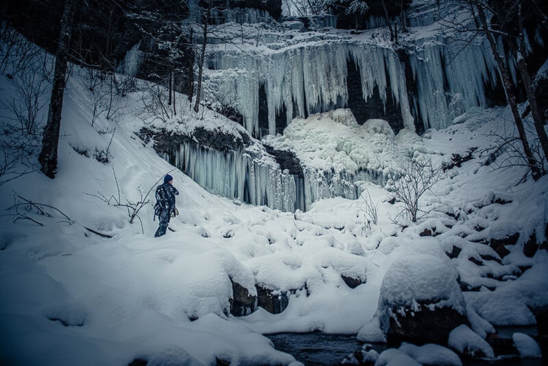 Ice Falls in Winter